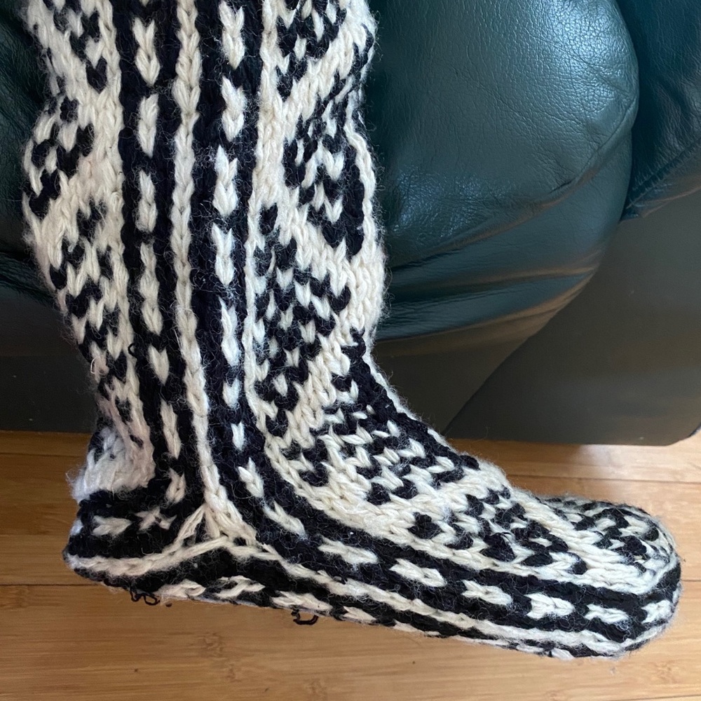 Hand knitted Moccasin Booties